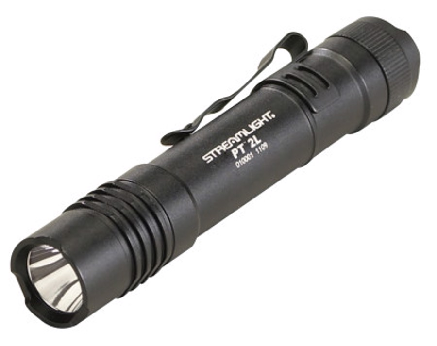 ProTac 2L Flashlight, 2-3 V Lithium Batteries, Max 4,000 Lumens, Black