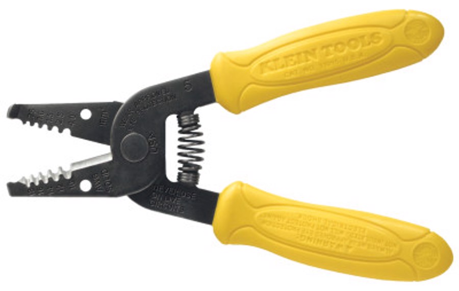 Wire Strippers, 6-1/4 in, 10-18 AWG Solid, Yellow