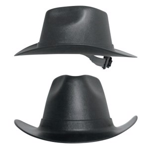 Cowboy Style Hard Hat, VCB200-06, Non-Vented, 6-Point Ratchet Suspension, Black