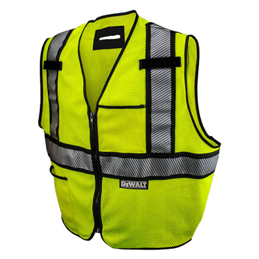 Dewalt Class 2 FR Modacrylic/Kevlar Mesh Vest, DSV971, Hi-Vis Green