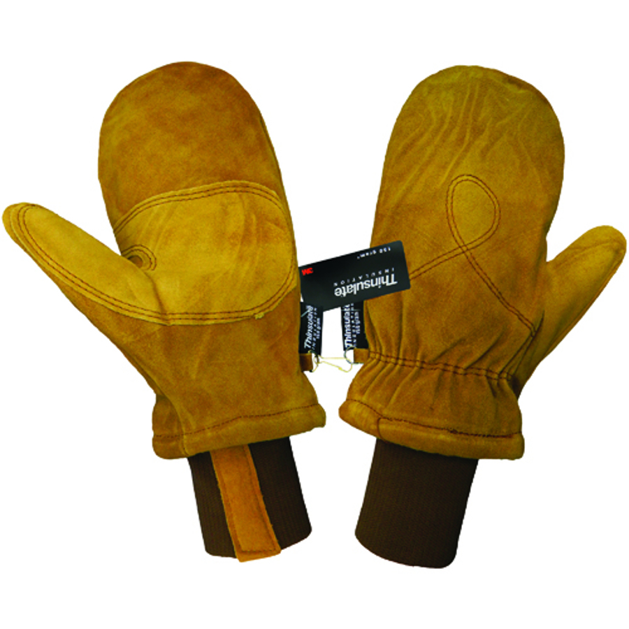 Premium Cowhide Leather Insulated Freezer Mittens, 594MIT, Russet