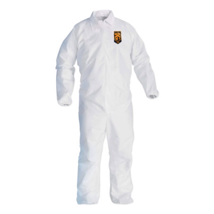 KleenGuard A40 Coveralls w/Elastic Ankles/Wrists, White