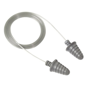 E-A-R Skull Screws Reusable Earplugs, P1301, Gray, Corded, 32 dB