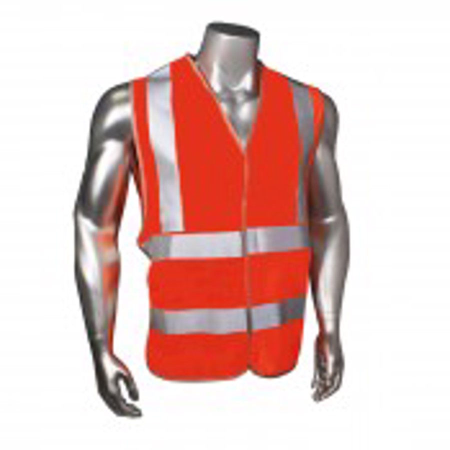 Class 2 Polyester Visi-Cool Mesh Safety Vest, HV-6ANSI-2H, Hi-Vis Orange