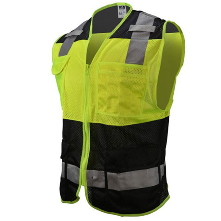 Class 1 Off Road Mesh Safety Vest, CSV6, Black, Medium