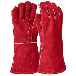 Ironcat Select Shoulder Split Cowhide Leather Welding Gloves, 9400, Red, Large