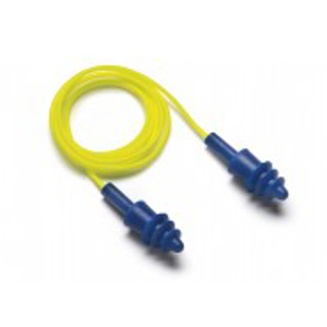 Reusable Earplugs, RP2001, Blue/Yellow, Corded, 26 dB