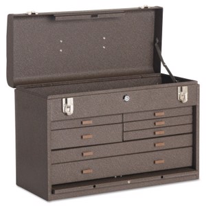 Machinists Chests, 20 1/8 in x 8 1/2 in x 13 5/8 in, 1694 cu in, Brown Wrinkle