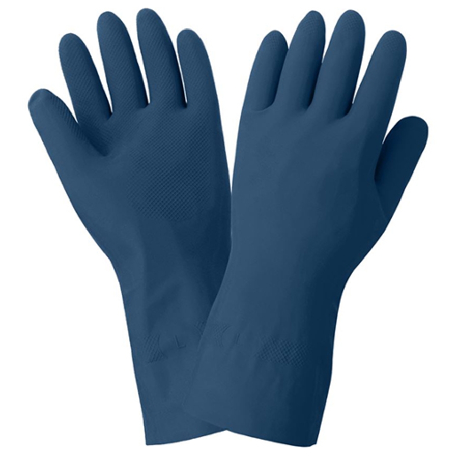 FrogWar Disposable Unlined Rubber Latex Gloves, 150, Blue