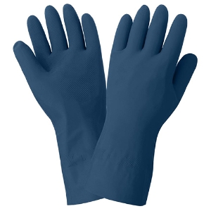 FrogWar Disposable Unlined Rubber Latex Gloves, 150, Blue