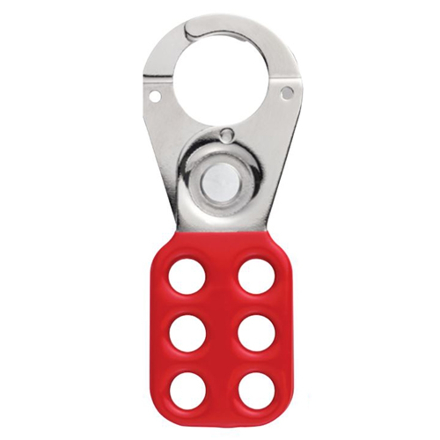 Steel Lockout Hasp, ST0701, Red, 1" Opening