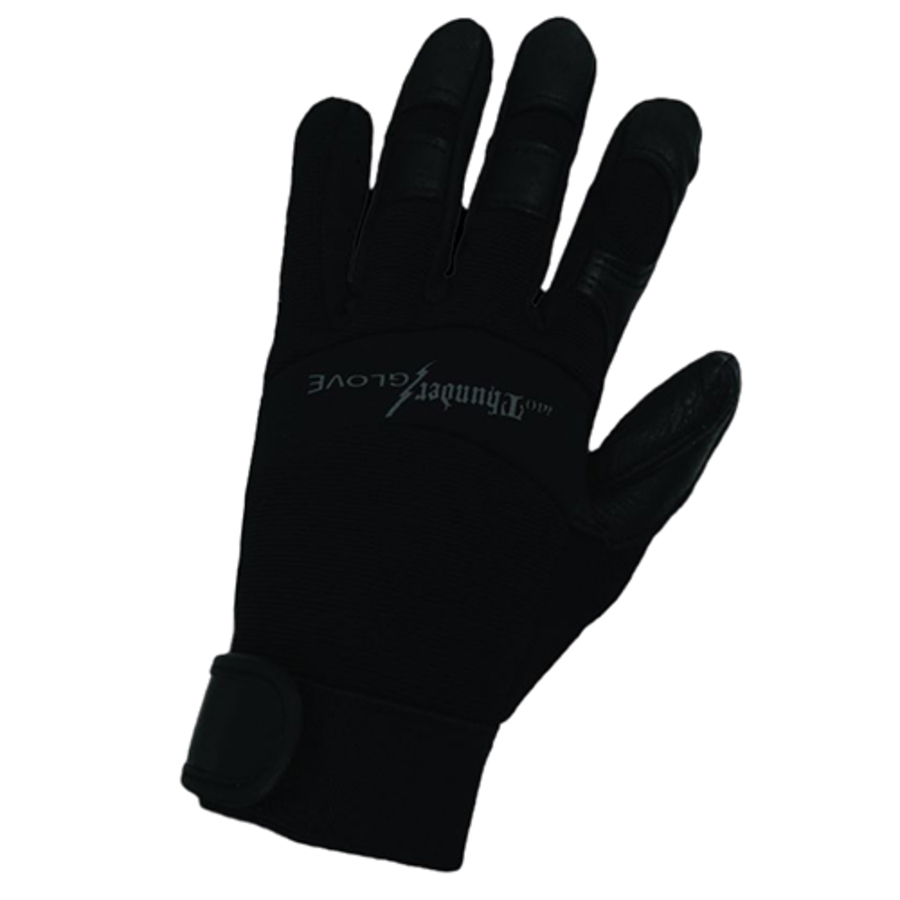 woThunder Spandex Mechanics Gloves w/Deerskin Palms, SG7001, Black