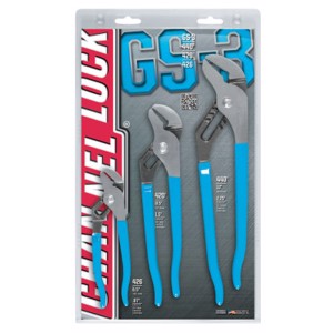 Tongue and Groove Plier Set, 6 1/2 in, 9 1/2 in and 12 in, Straight Jaw