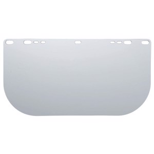 F20 Polycarbonate Face Shields, Clear, 15 1/2 in x 8 in