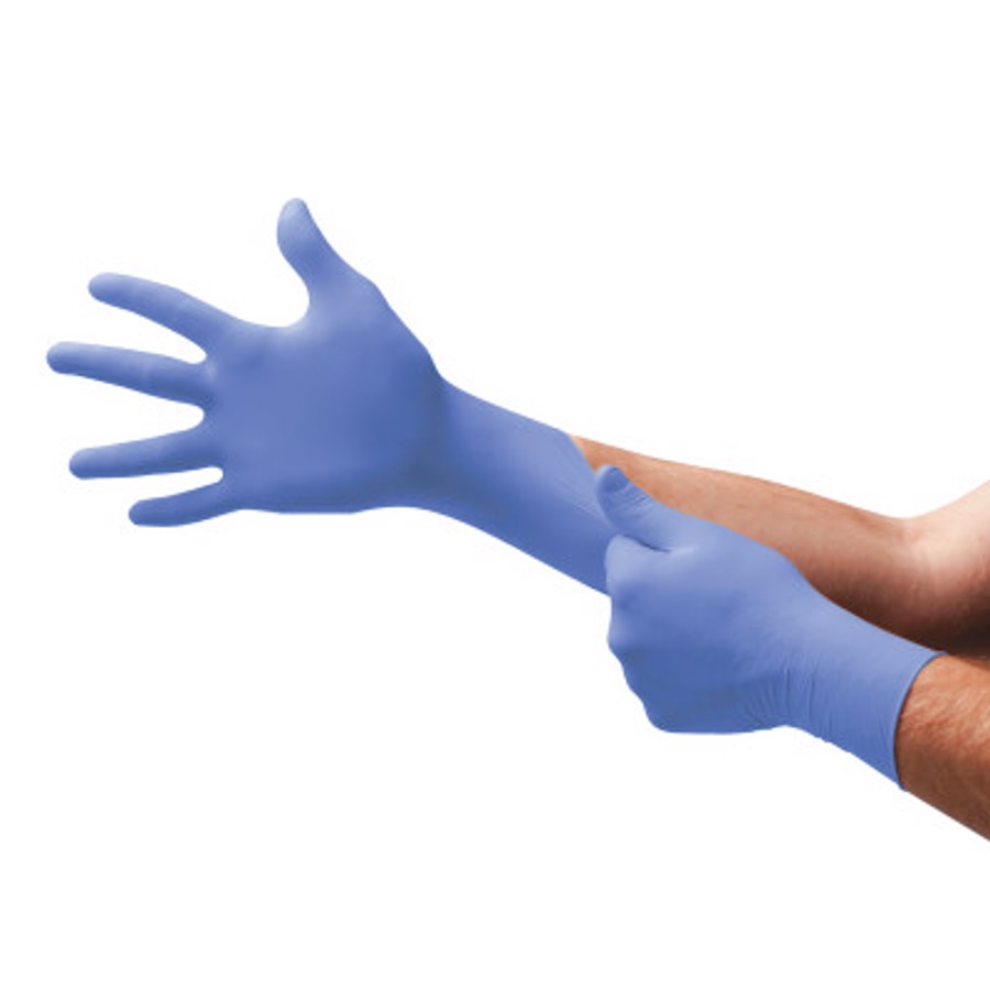 92-675 Blue Nitrile Disposable Gloves, Powder Free, 5 mil