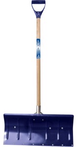 Arctic Blast Snow Pusher, 11 in X 24 in Blade, Wood Poly D-Grip Handle