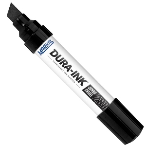 DURA-INK 200 Permanent Marker, 096917, Jumbo 3/8" or 5/8" Tip, Black