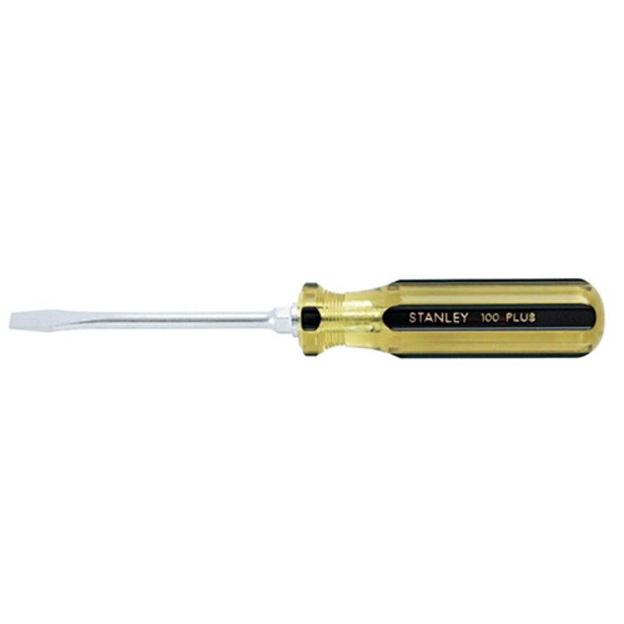 Stanley Plus 100 Standard Screwdriver, 1/4" x 4", 66-164-A