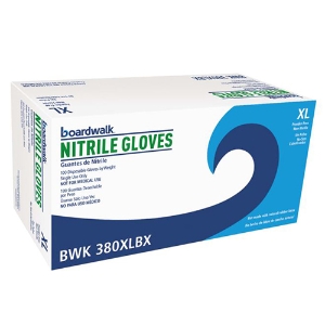 Powder-Free Disposable Nitrile Gloves, 380XLBX, Blue, X-Large