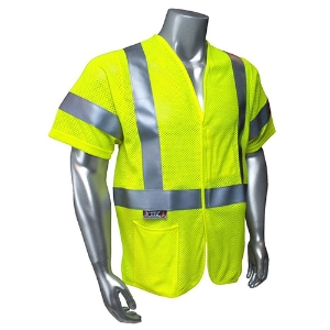 Class 3 Premium FR Modacrylic Mesh Safety Vest, SV97-3VGMFR, Hi-Vis Green