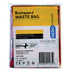 AeroHazard Biohazard Bag, AHBB24US, 24"X24"