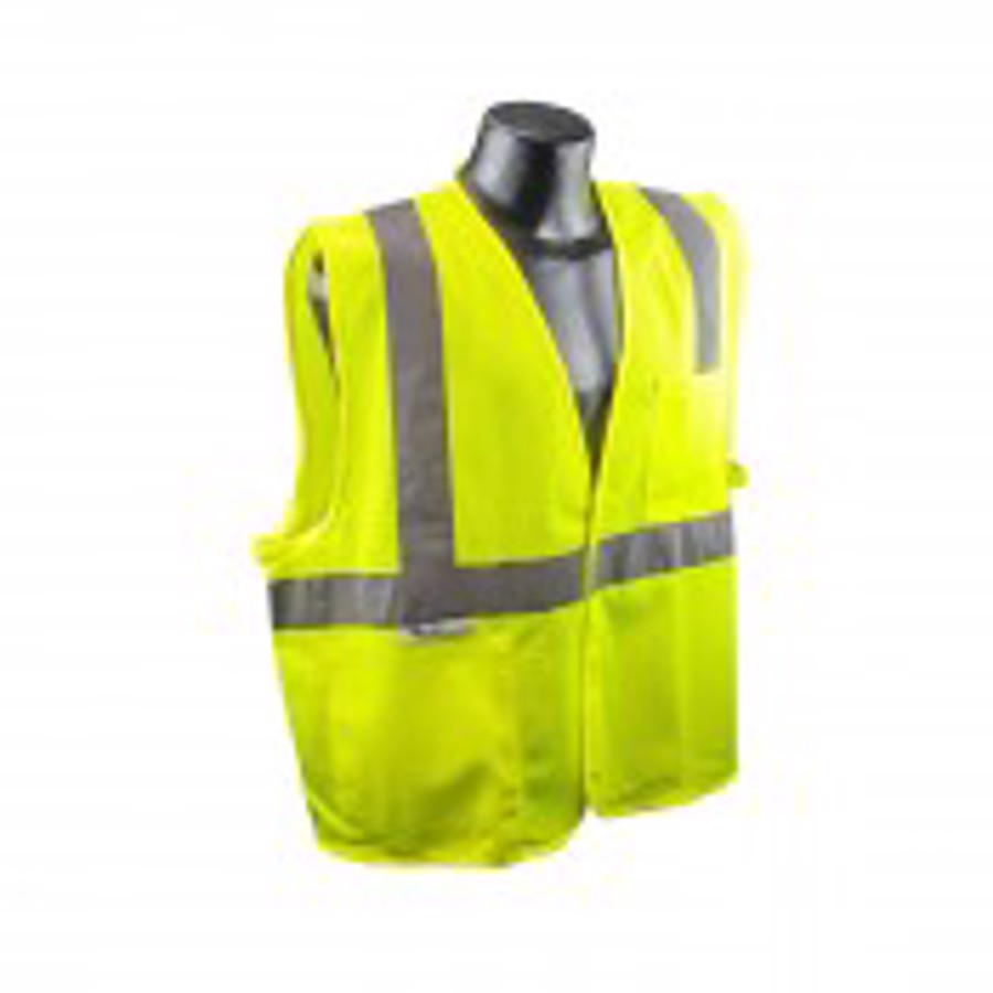 Class 2 Economy Mesh Safety Vest, SV2GM, Hi-Vis Green