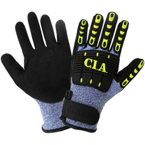 Vise Gripster C.I.A. UHMWPE Cut & Impact Resistant Gloves w/Nitrile Palm Coating, CIA617V, Cut A5, Black/Blue