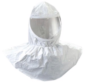 Hood w/Visor & Collar For Supplied Air Systems, H-410-10, White