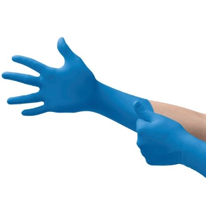 Microflex SafeGrip Powder-Free Rubber Latex Examination Gloves, SG-375, Blue