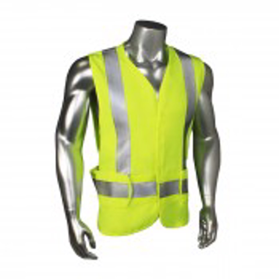 Class 2 FR Modacrylic/Twaron Safety Vest, LHV-UTL-A, Hi-Vis Green, Medium-X-Large