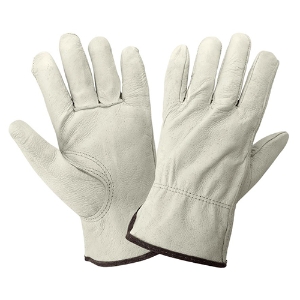 Standard Grade Grain Pigskin Leather Drivers Gloves, 3200P, Beige