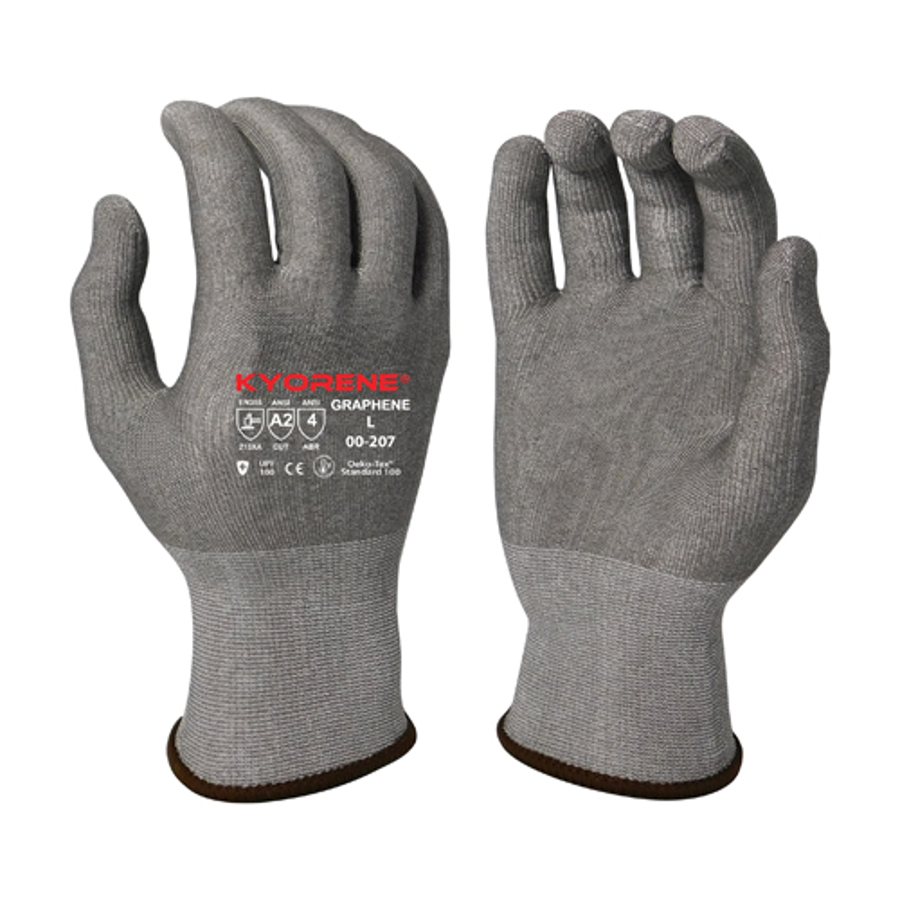 Kyorene Graphene Cut Resistant Gloves, 00-207, Cut A2, Gray