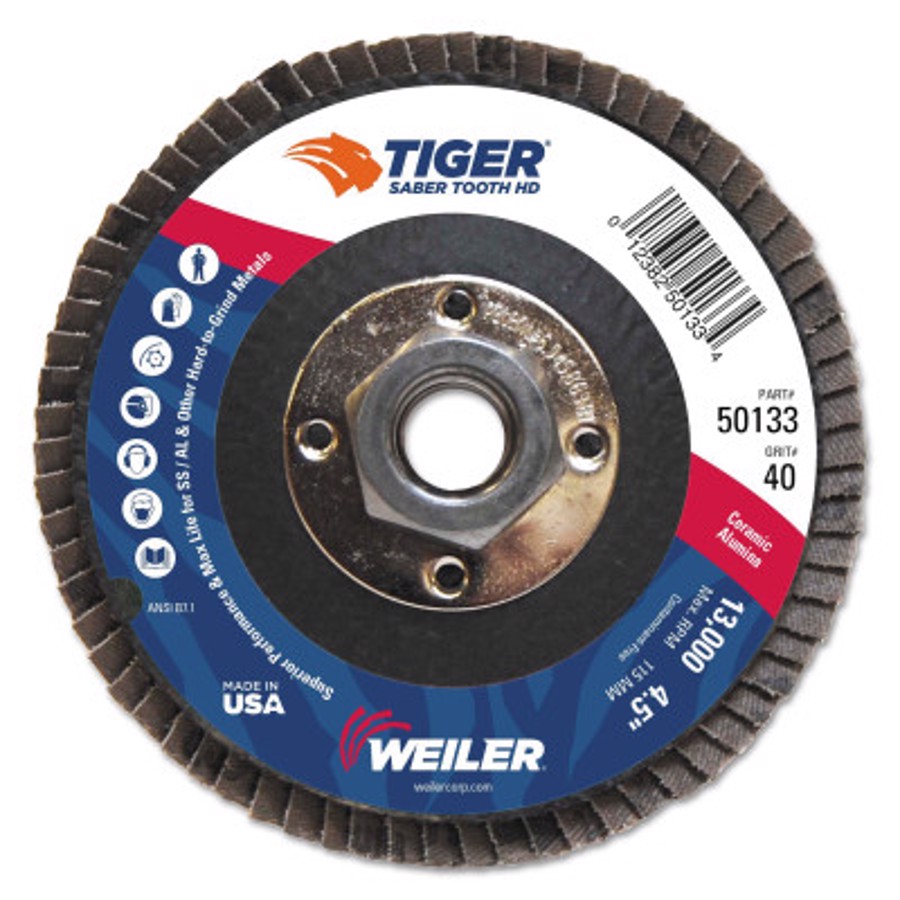 Tiger Ceramic HD Abrasive Flap Disc, Type 27