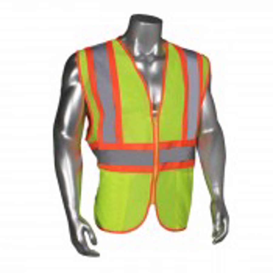 Class 2 Polyester Visi-Cool Mesh Safety Vest, LHV-5ANSI-CT, Hi-Vis Green