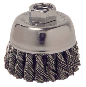 Single Row Knot Wire Cup Brush, Steel Fill