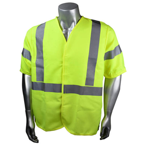 Class 3 FR Woven Modacrylic Safety Vest, SV92E-3VGSFR, Hi-Vis Green
