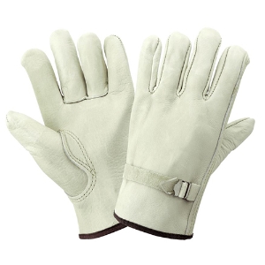 Premium Grade Grain Cowhide Leather Drivers Gloves, 3200PS, Beige