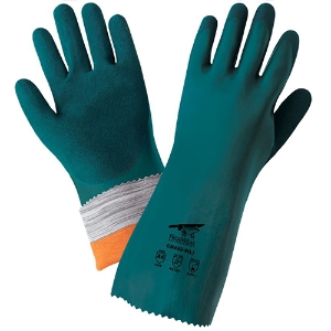 FrogWear UHMWPE Chemical & Cut Resistant Gloves w/Nitrile/PU Coating, CR492, Cut A4, Green