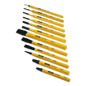12 Piece Cold Chisel and Punch Set, 3 Cold Chisels, 9 Punches