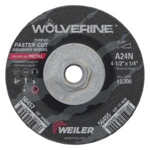 Wolverine Grinding Wheel, Type 27