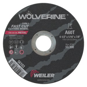 Wolverine Cut-Off Wheel, Type 1