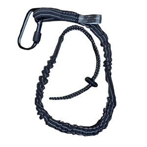 Tool Lanyard w/Screw-Locking Carabiner & Loop, Black, 20 lb