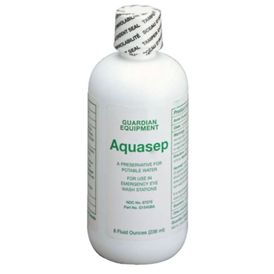 AquaGuard Gravity-Flow Eye Wash Refill, 8 oz, Bacteriostatic Additive