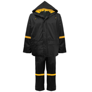 FrogWear 3-Piece Premium Rain Suit, R6400, Black/Yellow