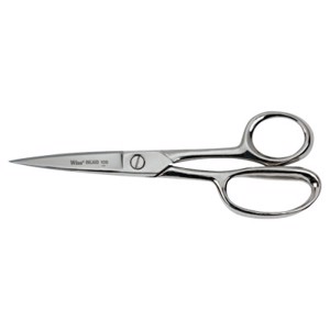 Inlaid Industrial Shears with Lower Ring, 8-1/2 in, Silver