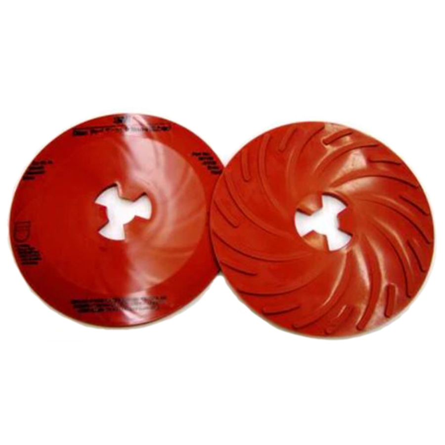 Extra Hard Ribbed Disc Pad Face Plate, Red