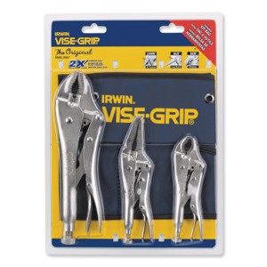 The Original 3 Piece Locking Pliers Set, Kit Bag