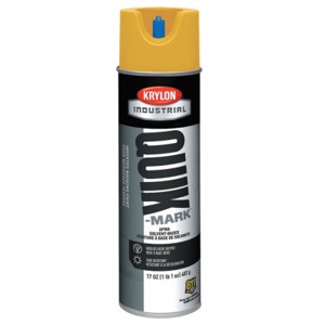 Quik-Mark APWA Inverted Marking Paint, Solvent-Based, High-Vis Yellow, 17oz