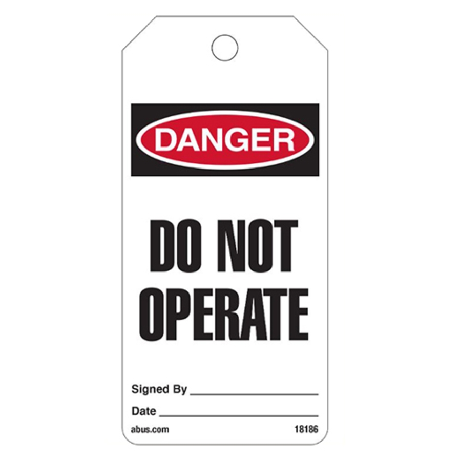 Tags On A Roll "Do Not Operate" Safety Tags, 18186, White