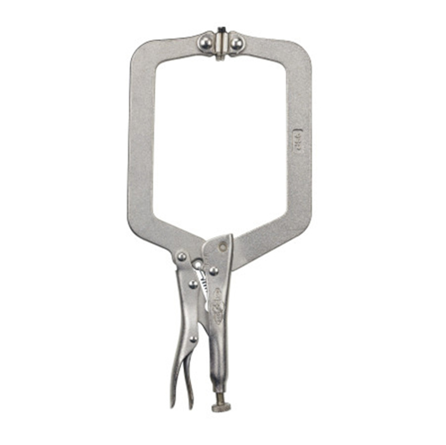 Locking C-Clamps with Swivel Pads, Jaw Opens to 4-1/2 in, 9 in Long